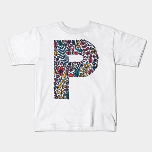 Tropical Letter P Kids T-Shirt